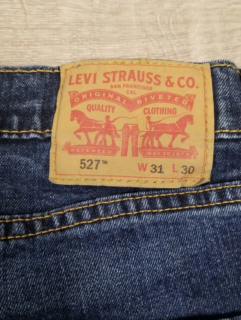 Levis 527 Bootcut Jeans Mens Size 31x30 Blue Dark Wash Slim Fit Denim 5 Pocket